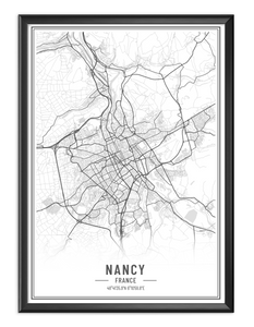 Plan de Nancy Affiche A3