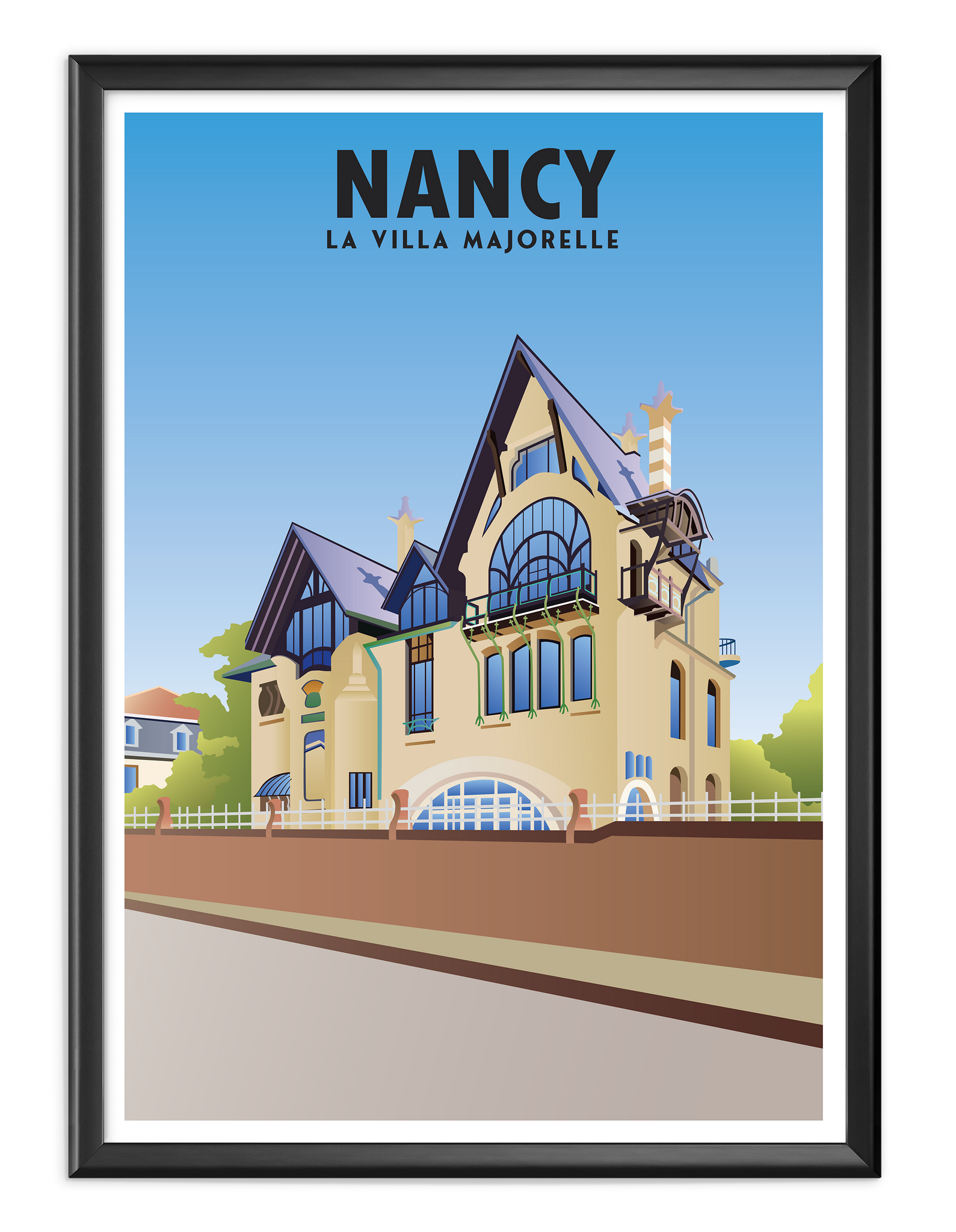 Affiche villa Majorelle - Nancy