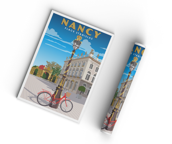 Place Stanislas Nancy Affiche A3 - le Velo