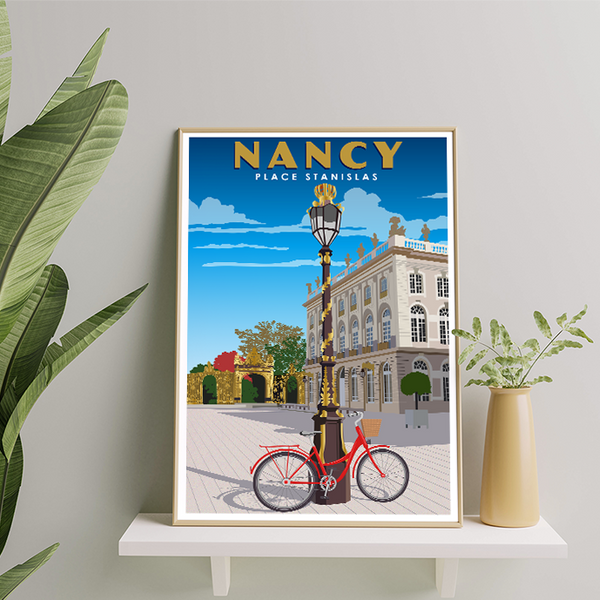 Place Stanislas Nancy Affiche A3 - le Velo