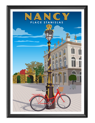 Place Stanislas Nancy Affiche A3 - le Velo