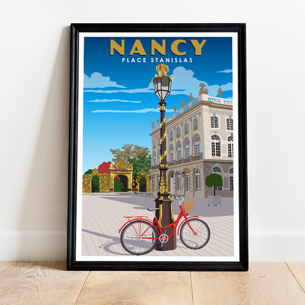 Place Stanislas Nancy Affiche A3 - le Velo