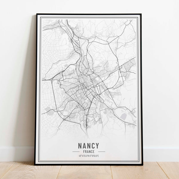 Plan de Nancy Affiche A3